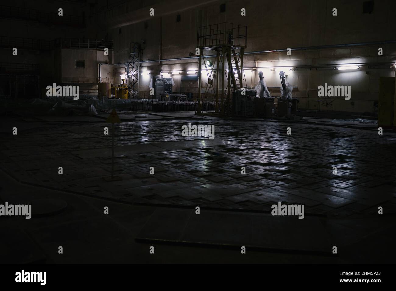 The biological shield and reactor hall of reactor 3 at the Chernobyl