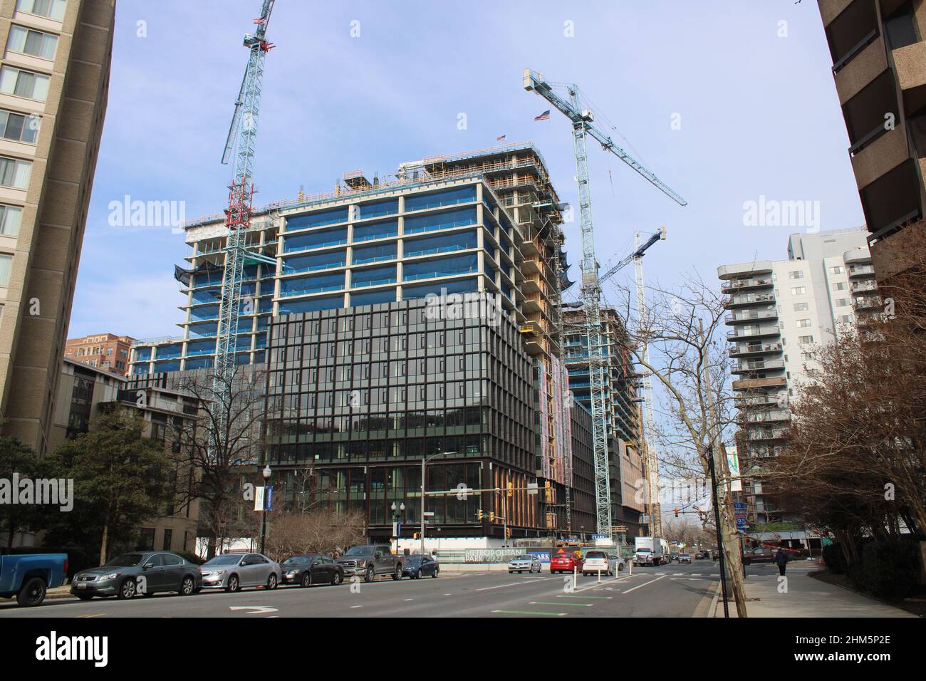 New construction of Amazon buildings in Arlington, VA, USA Stock Photo