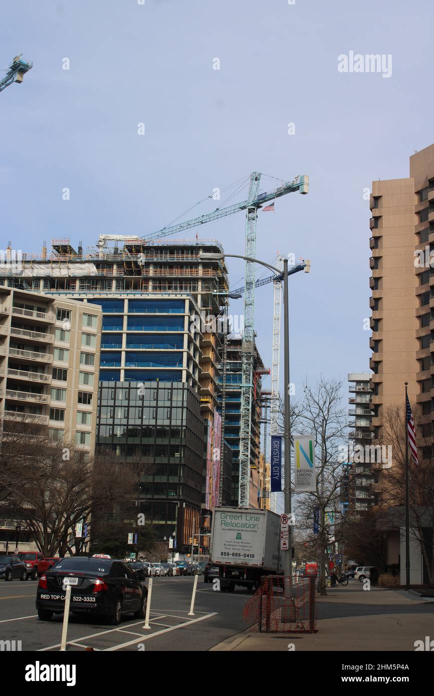 New construction of Amazon buildings in Arlington, VA, USA Stock Photo