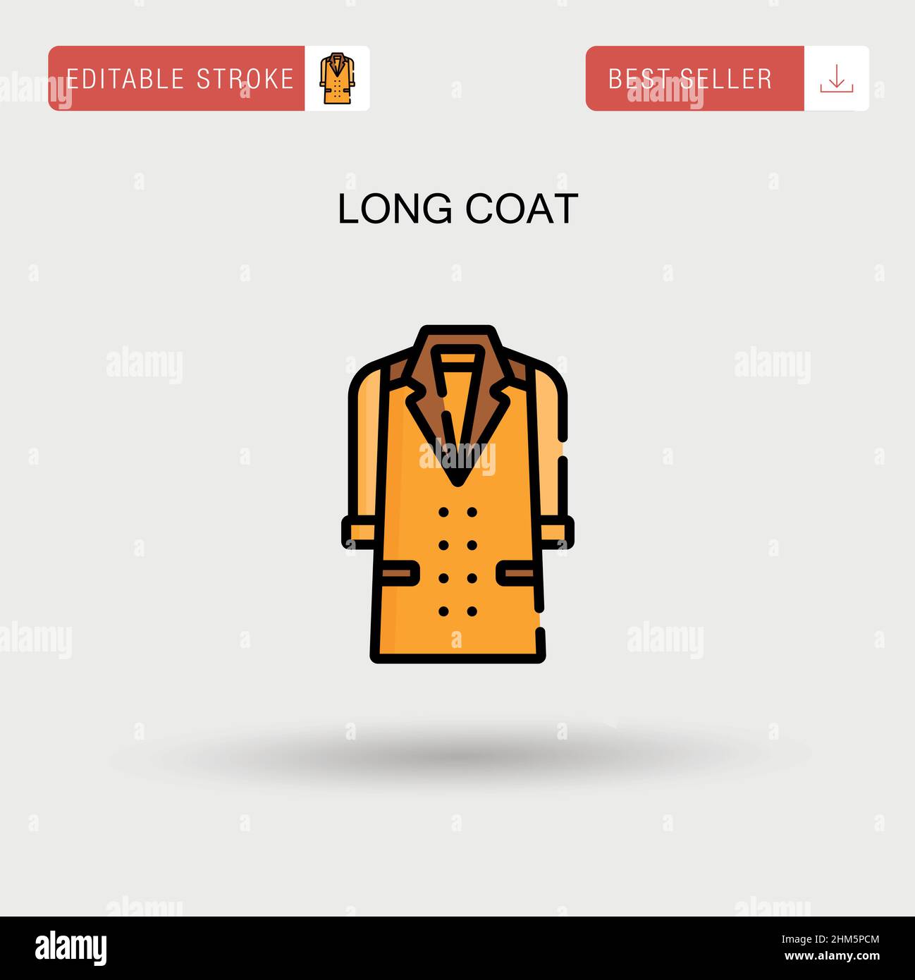 Long coat Simple vector icon Stock Vector Image & Art Alamy