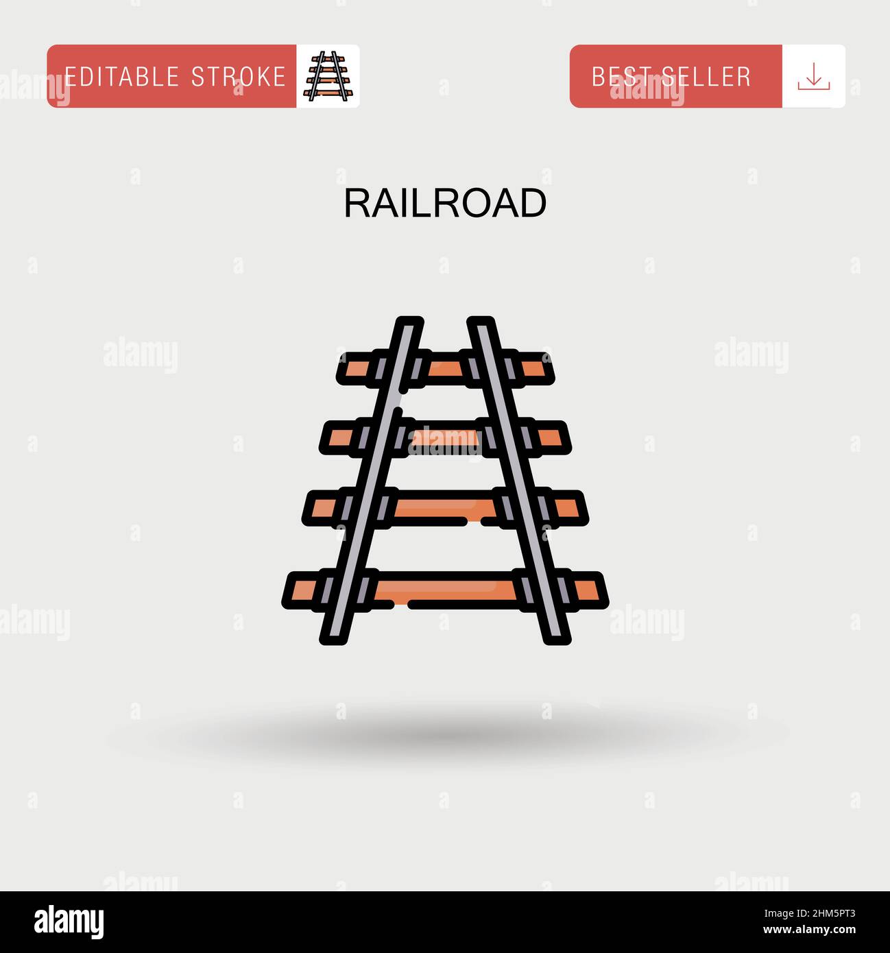 Railroad track switch Stock Vector Images - Alamy