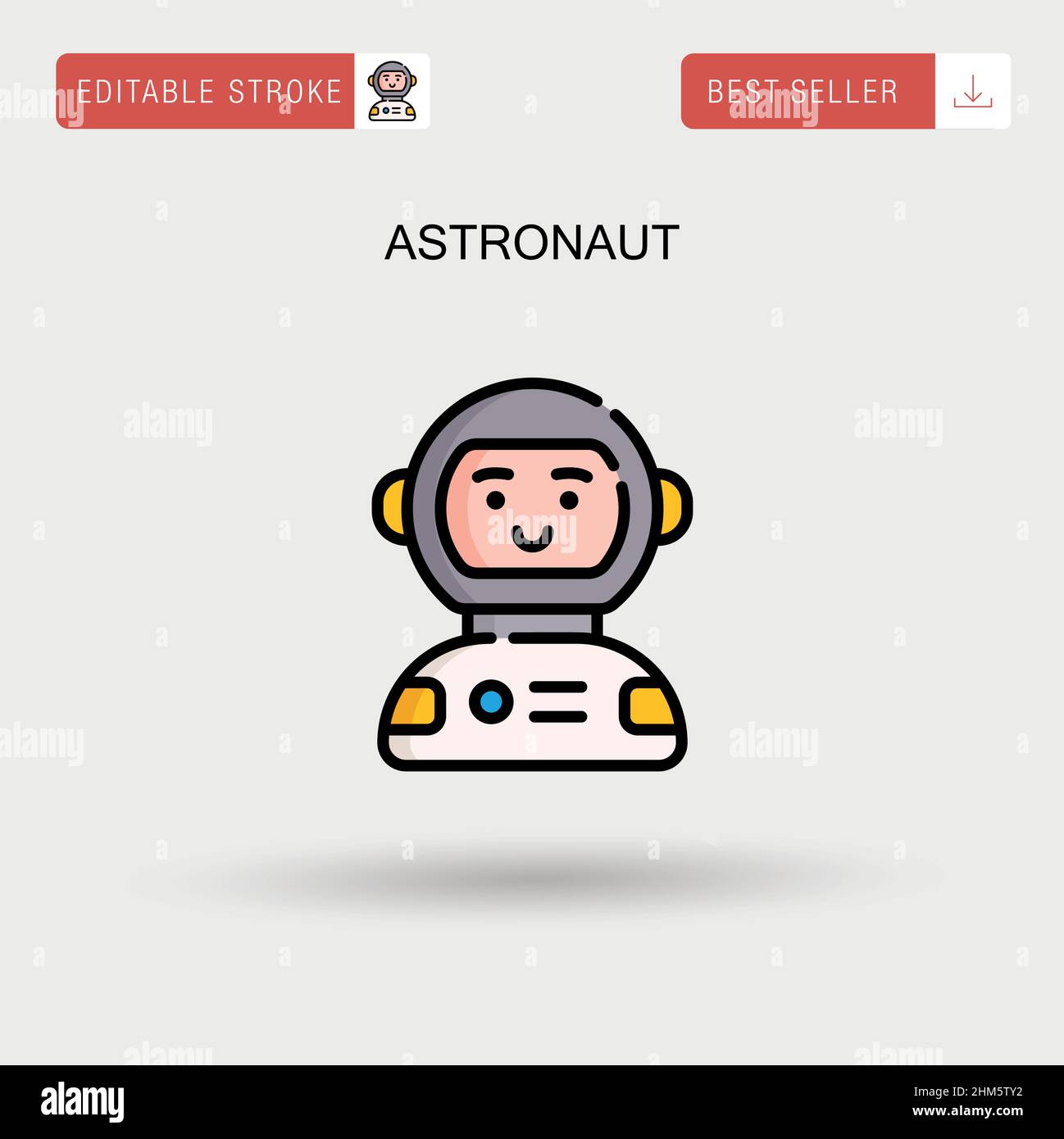 Astronaut Simple vector icon Stock Vector Image & Art - Alamy