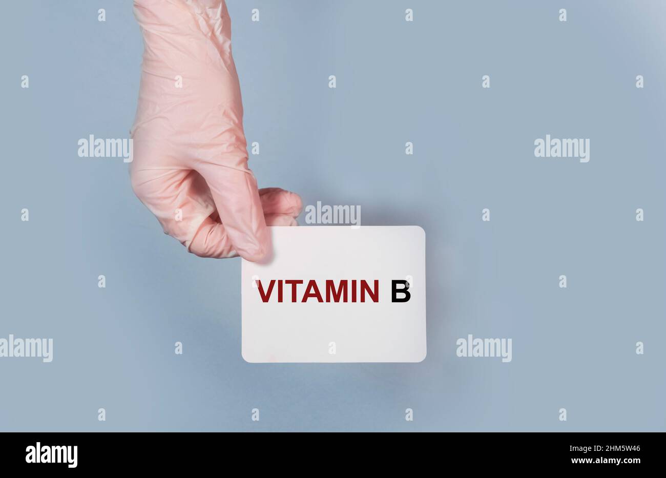 Vitamin B text on paper. health concept. Photo Stock Photo