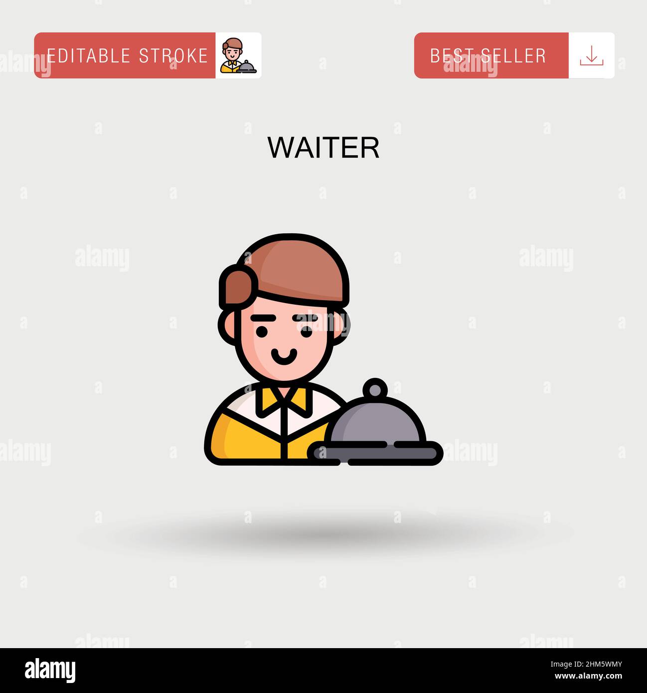 Man woman order restaurant waiter Stock Vector Images - Alamy