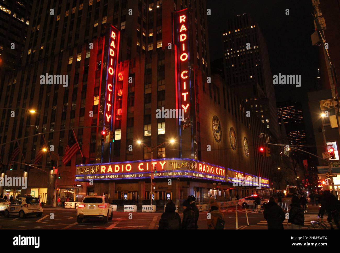 Iconic Radio City Music Hall at night Stock Photo - Alamy