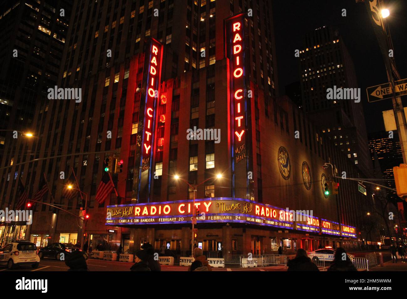 Iconic Radio City Music Hall at night Stock Photo - Alamy