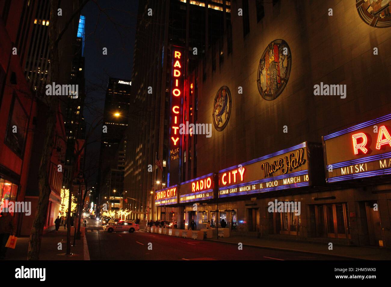 Iconic Radio City Music Hall at night Stock Photo - Alamy