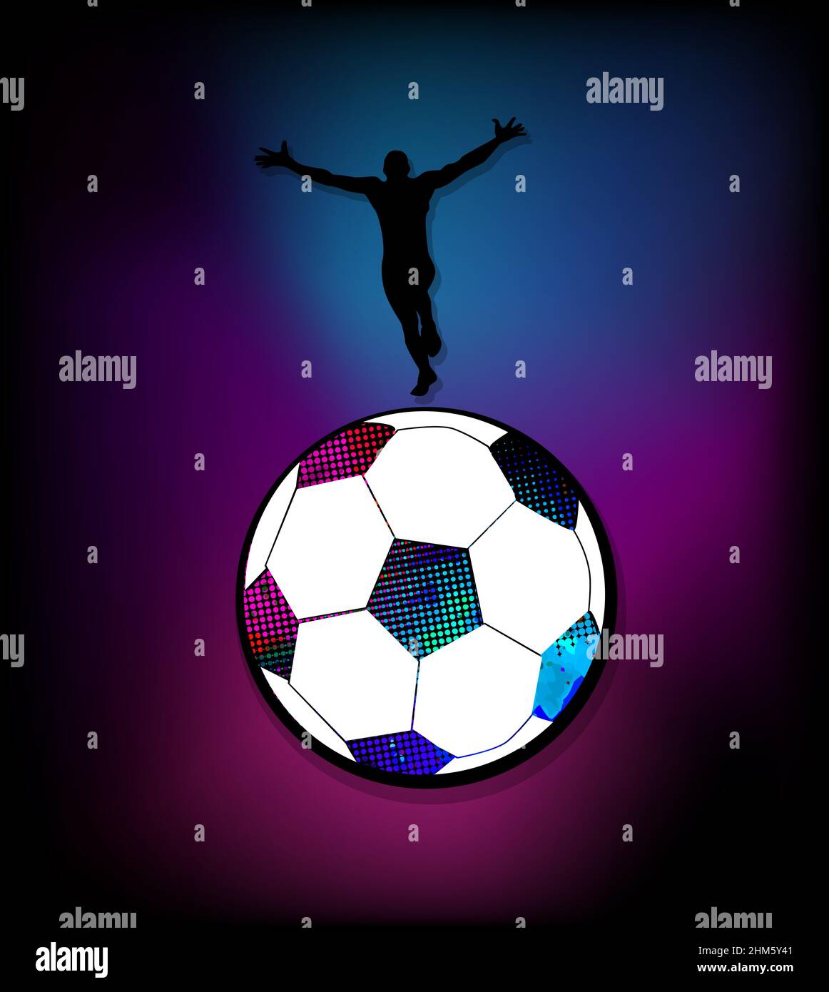Soccer ball and athletes. Vector illustration Stock Vector Image & Art ...