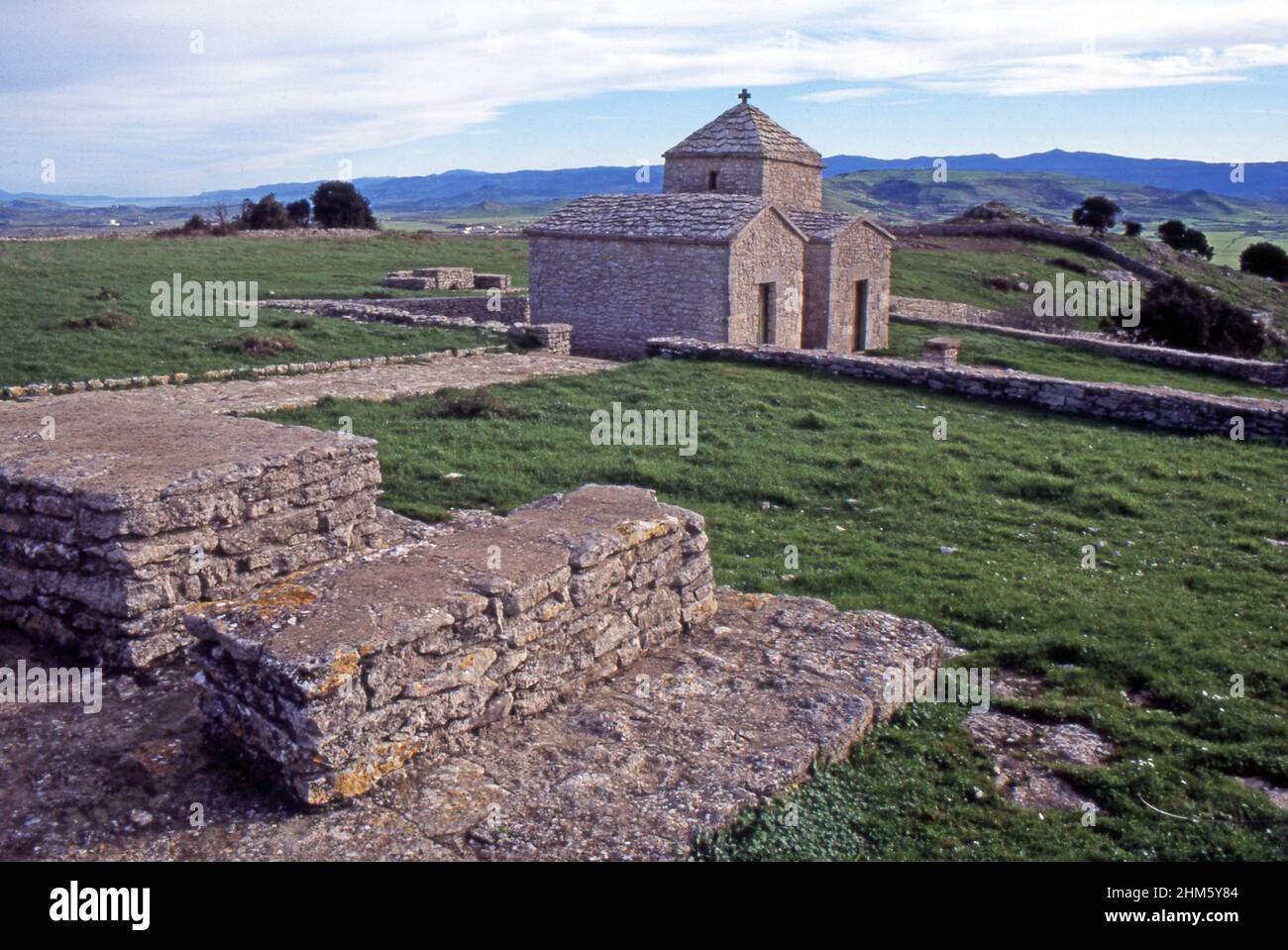 Cossoine, Sardinia, Italy. Santa Maria Iscalas church (scanned from colorslide) Stock Photo