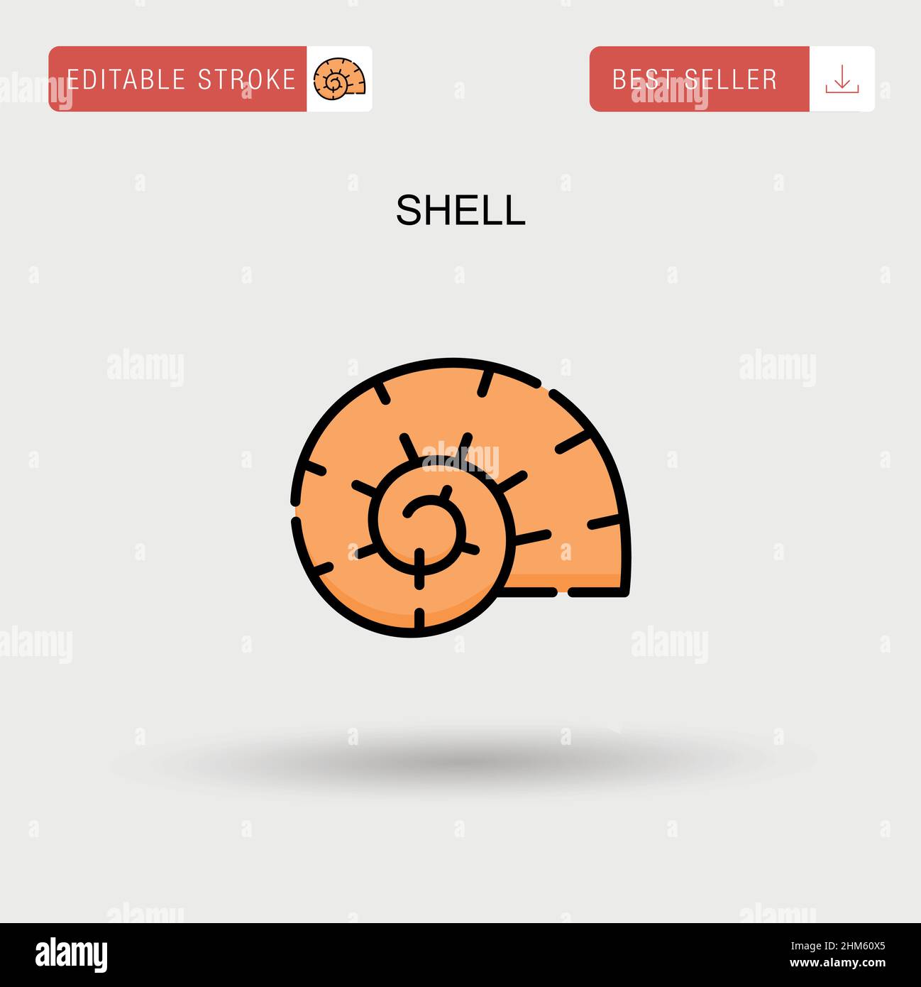 Shell Simple vector icon Stock Vector Image & Art - Alamy