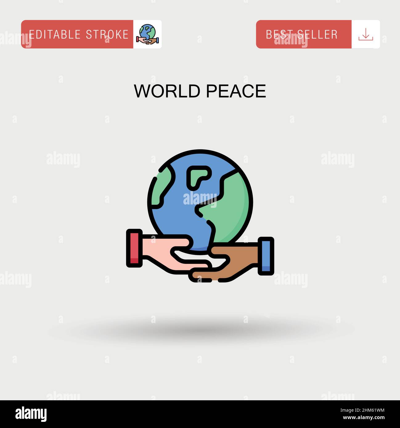 World peace Simple vector icon. Stock Vector