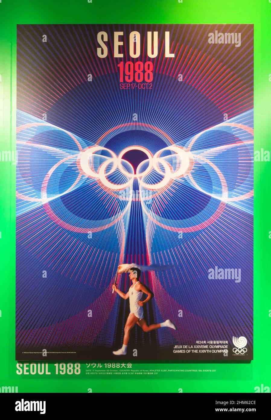 Seoul Olympic Games Swimming Jump Original Poster 1988 Br