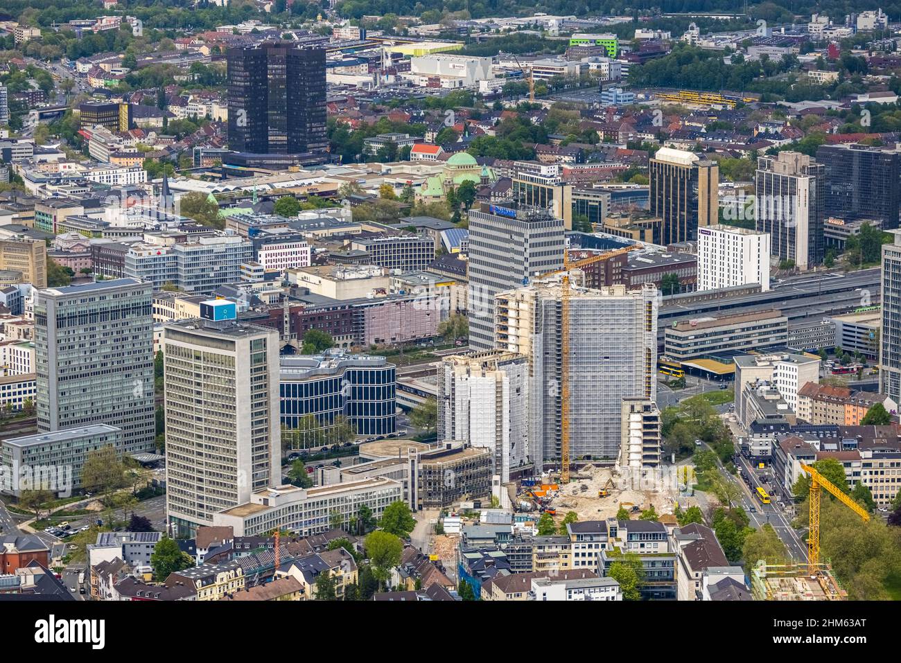 Aerial View Demolition Of The Ypsilon Building Of The RWE Headquarters 