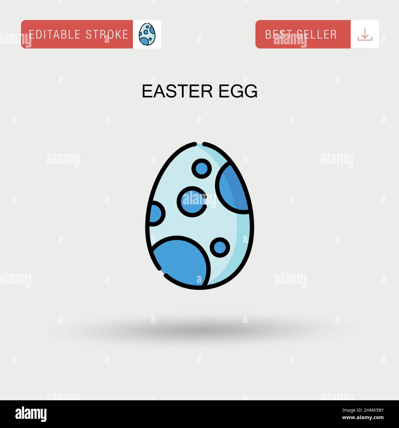 Easter egg Simple vector icon Stock Vector Image & Art Alamy