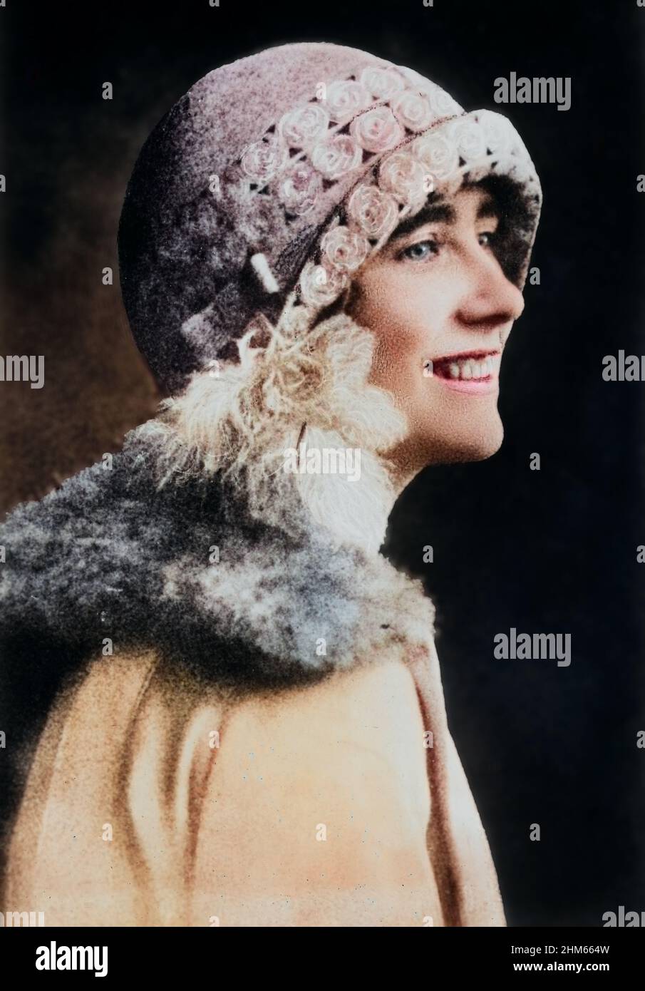 Photograph shows Elizabeth Angela Marguerite Bowes-Lyon (1900-2002), the wife of King George VI and the mother of Queen Elizabeth II. Stock Photo