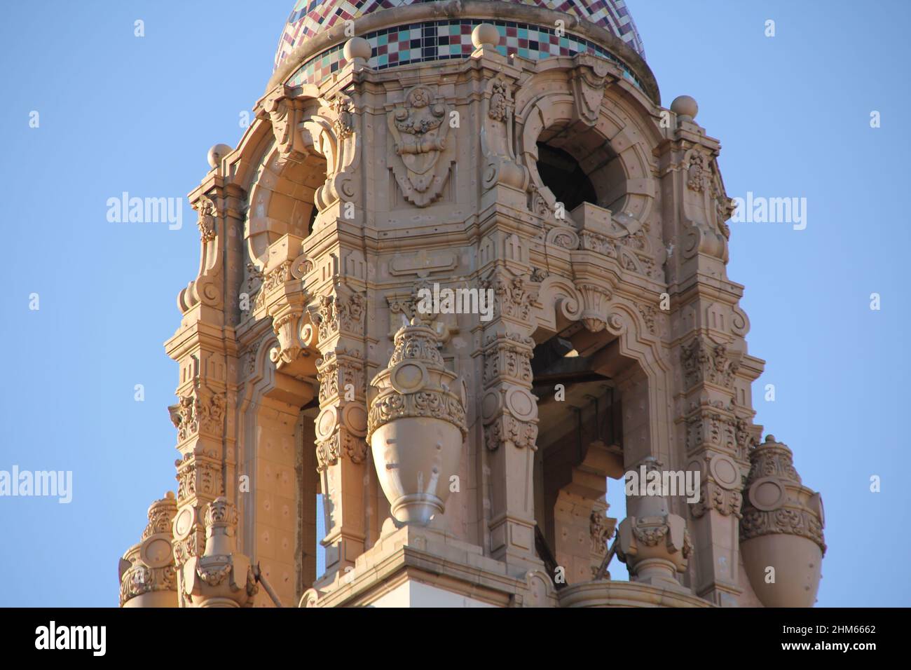 Beautiful view of a temple under the blue sky Stock Photo - Alamy