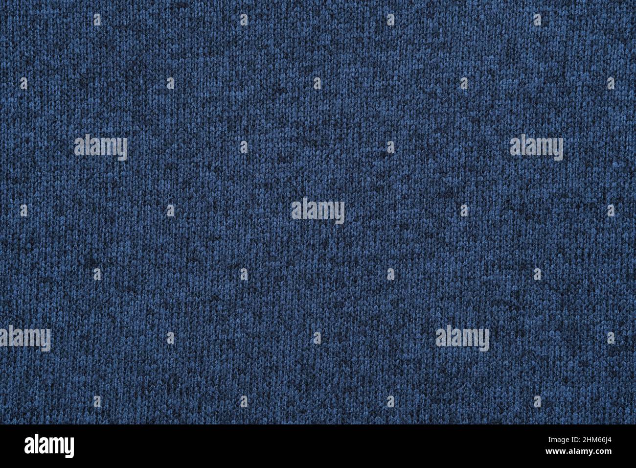 Blue knitted jersey texture. Knit cloth background. Stock Photo