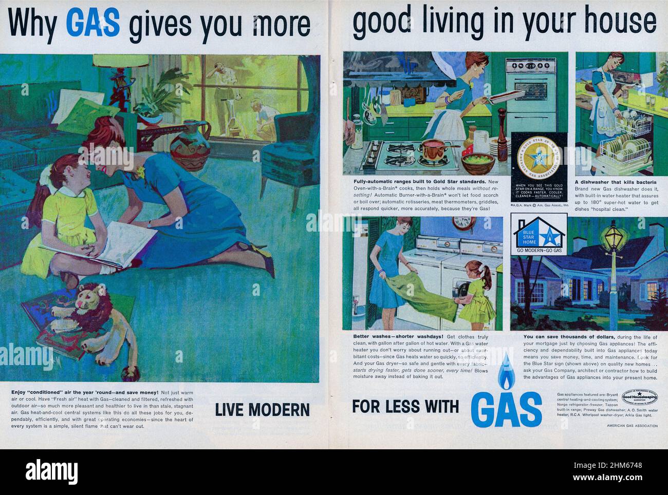 Vintage September 1962 'Good Housekeeping' magazine advert, USA Stock Photo