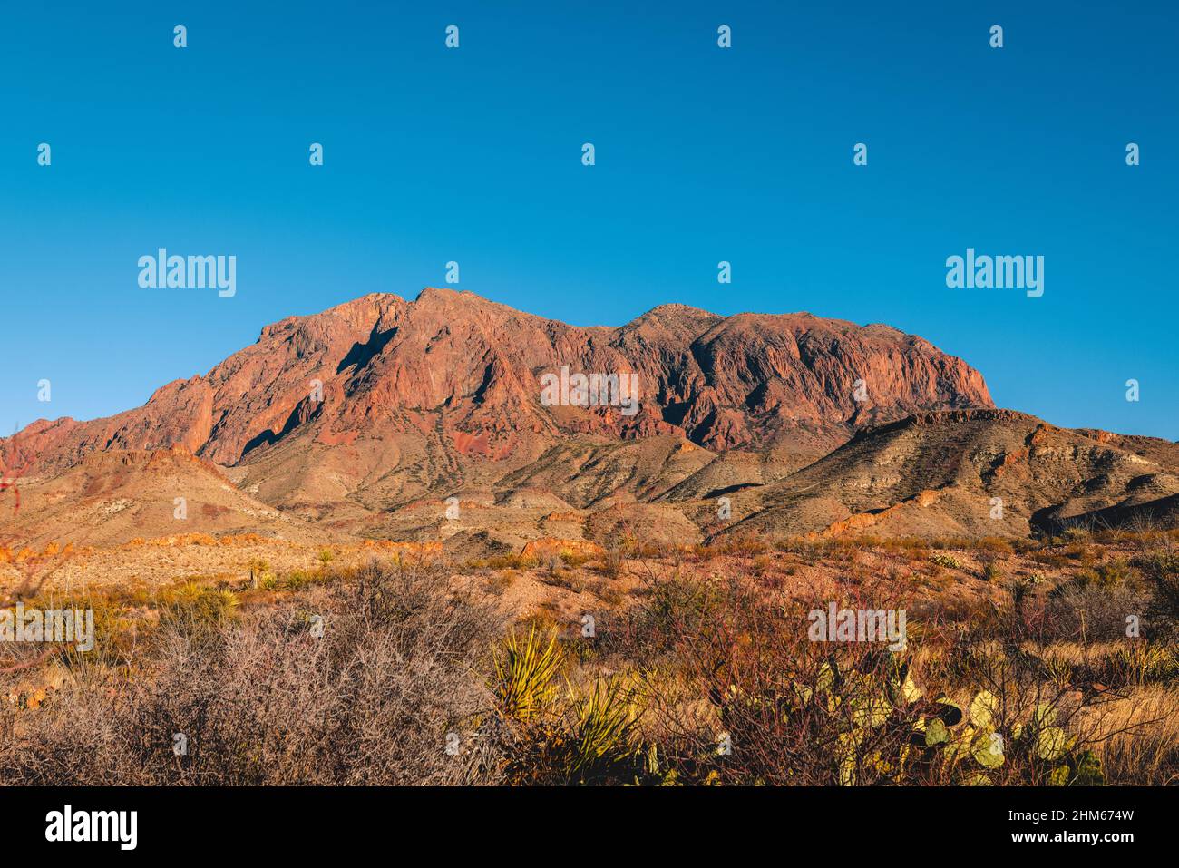 Chisos Mountains in Big Bend National Park Stock Photo