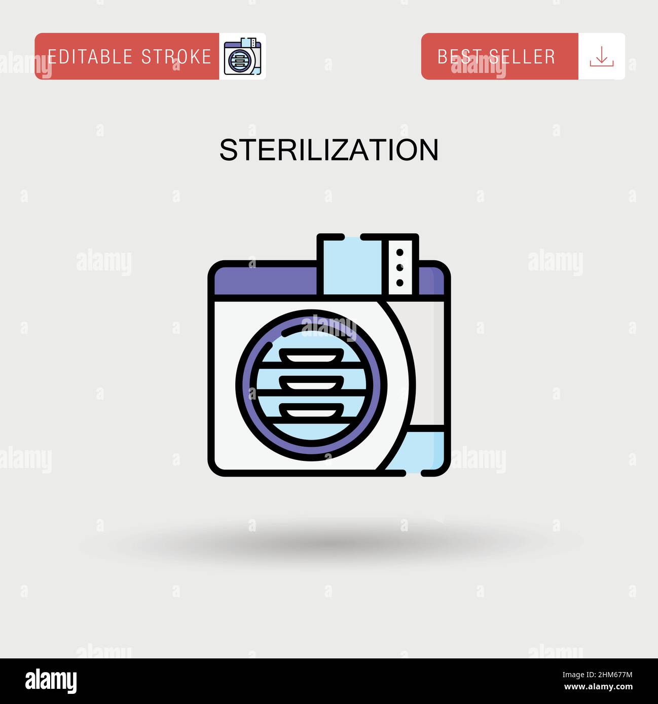 Sterilization Simple vector icon. Stock Vector