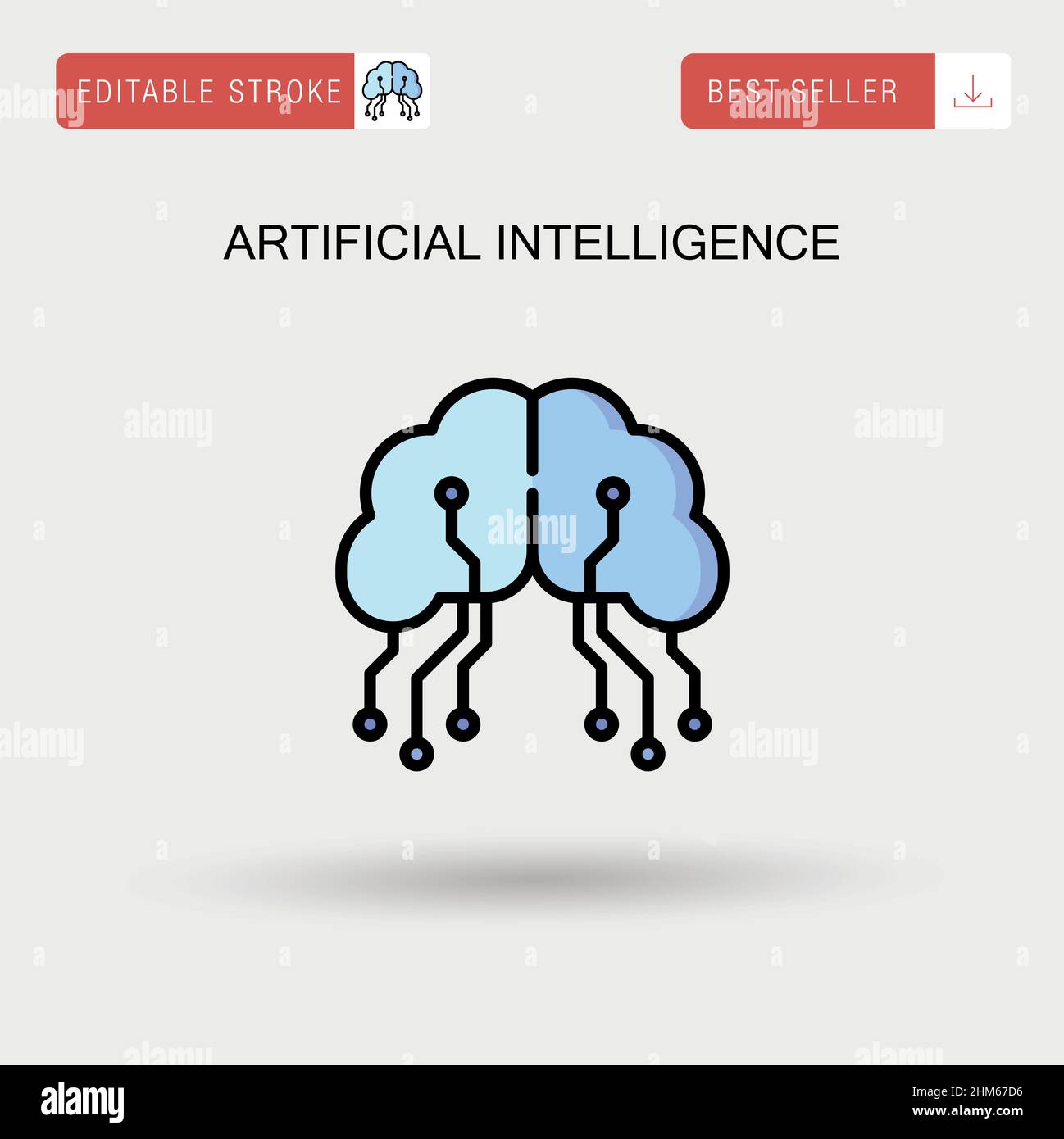 Artificial intelligence Simple vector icon Stock Vector Image & Art - Alamy
