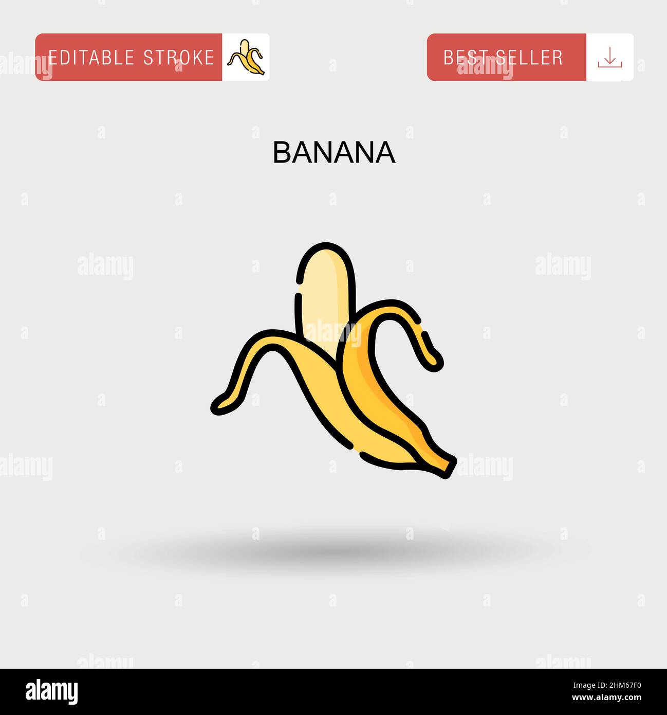 Banana Simple vector icon Stock Vector Image & Art - Alamy
