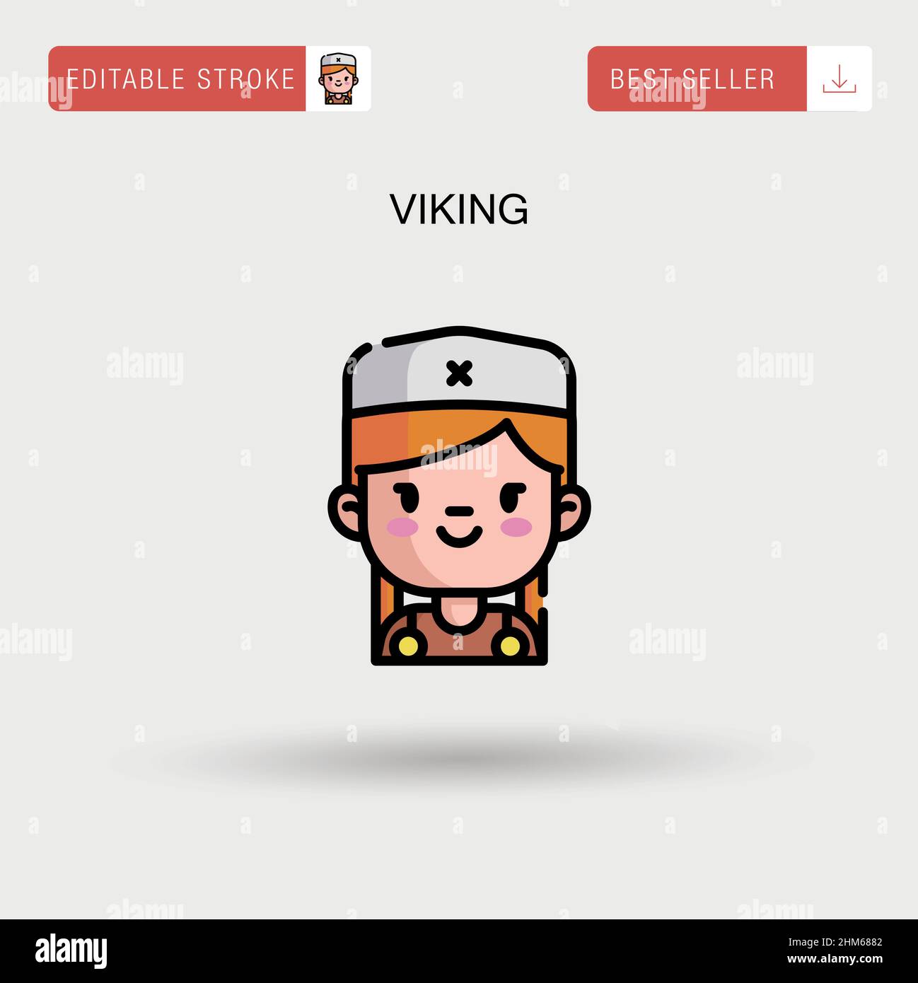 Viking Simple vector icon. Stock Vector