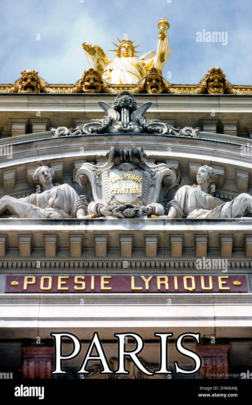 The Palais Garnier is a 1,979-seat opera house, which was built from 1861 to 1875 for the Paris Opera Stock Photo