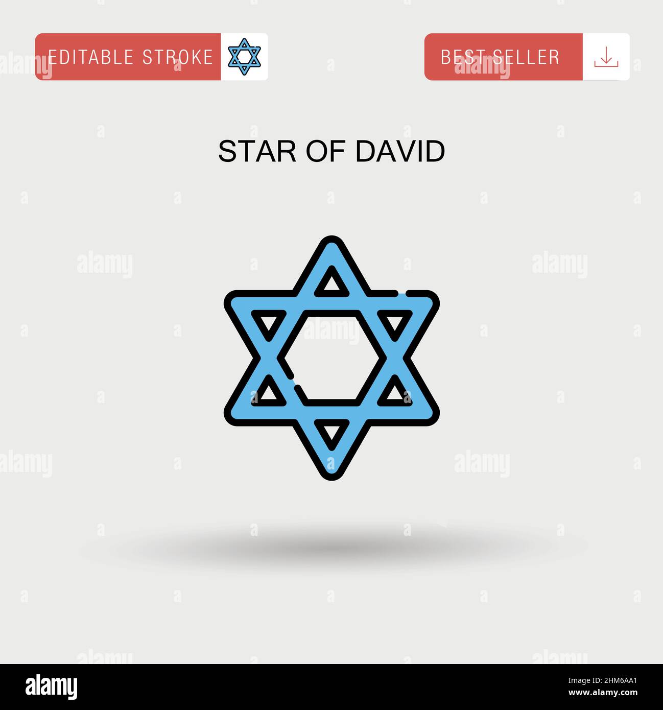 Star of david Simple vector icon. Stock Vector
