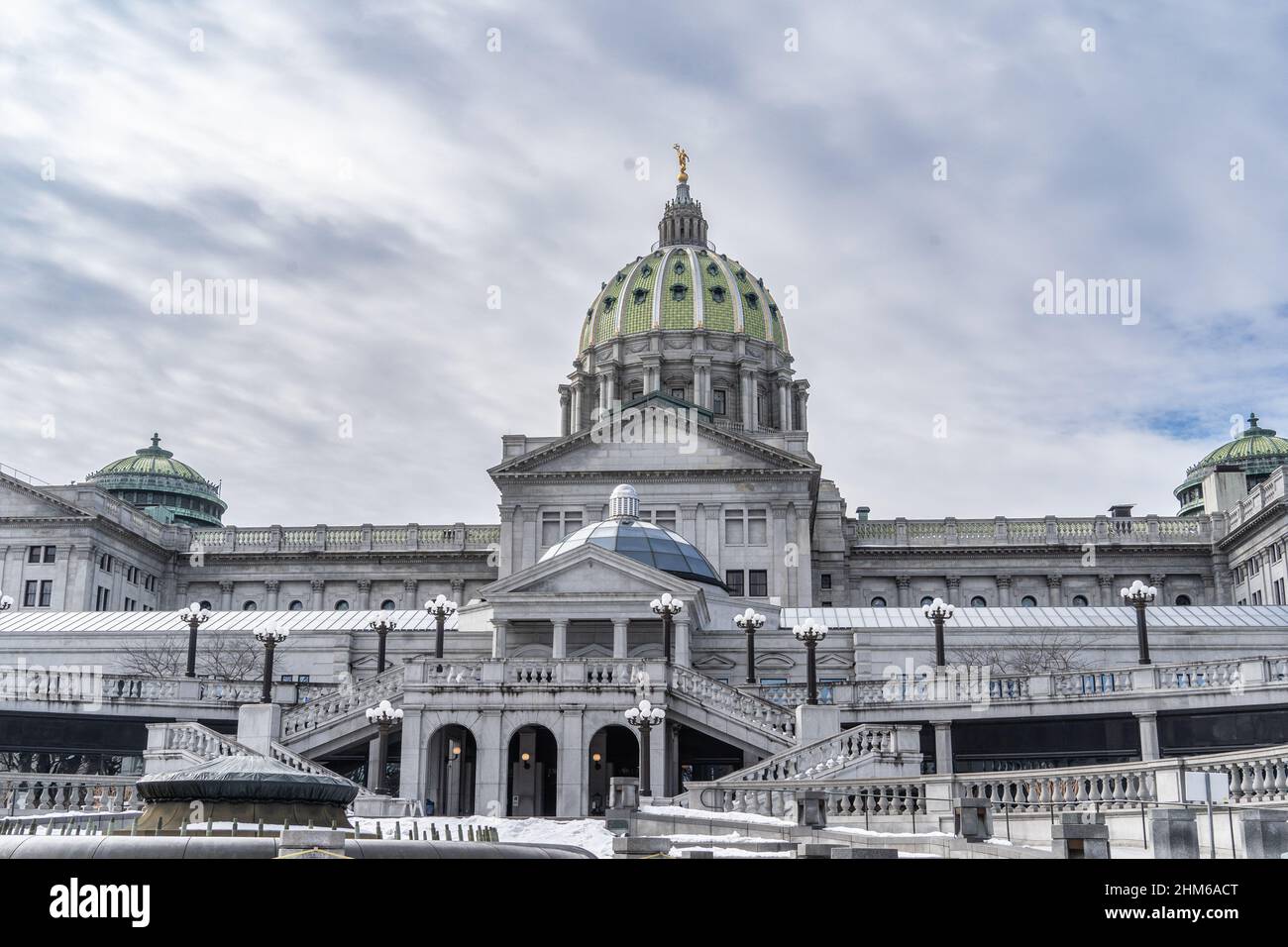 Exterior Pennsylvania State Capitol building in Harrisburg, Pennsylvania Stock Photo