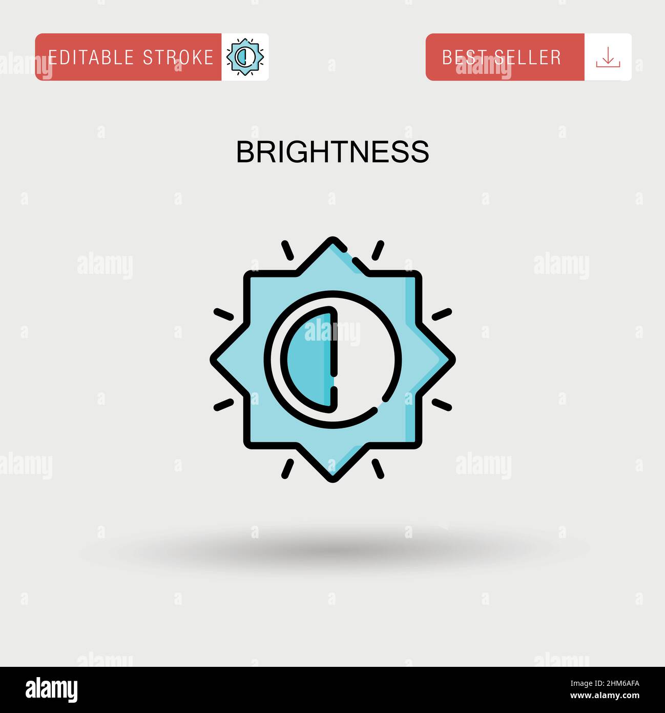 Brightness icon Stock Vector Images - Alamy