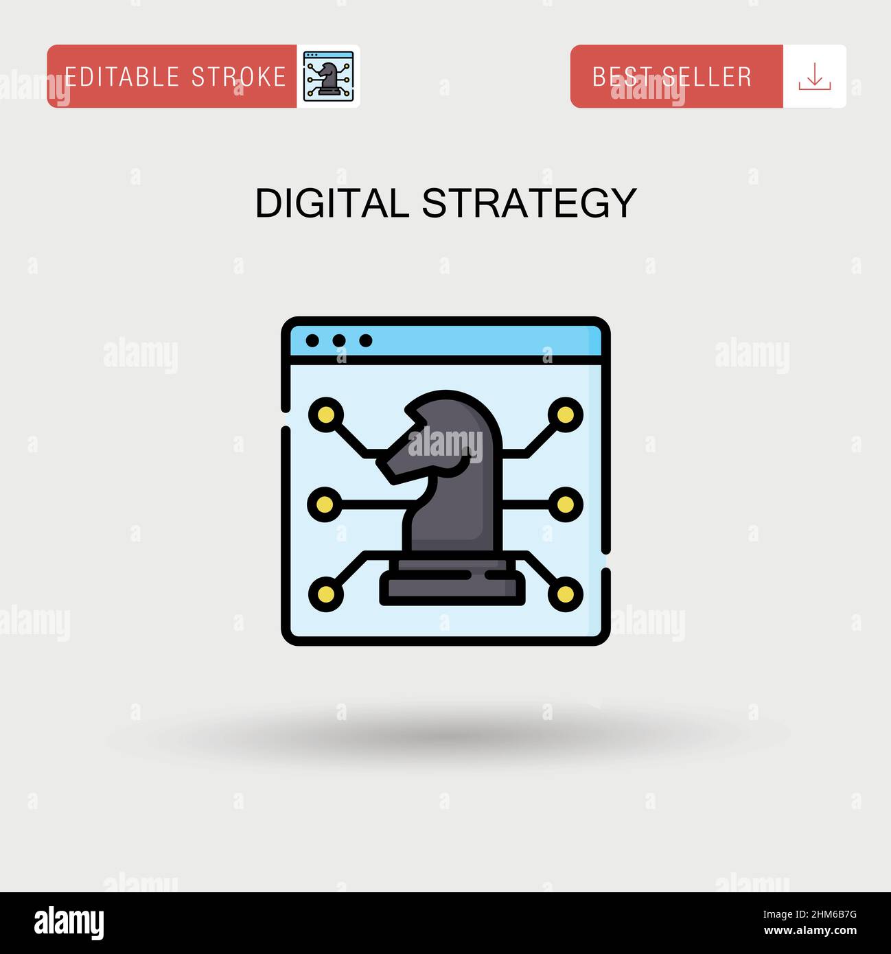 Digital strategy icon simple hi-res stock photography and images - Alamy