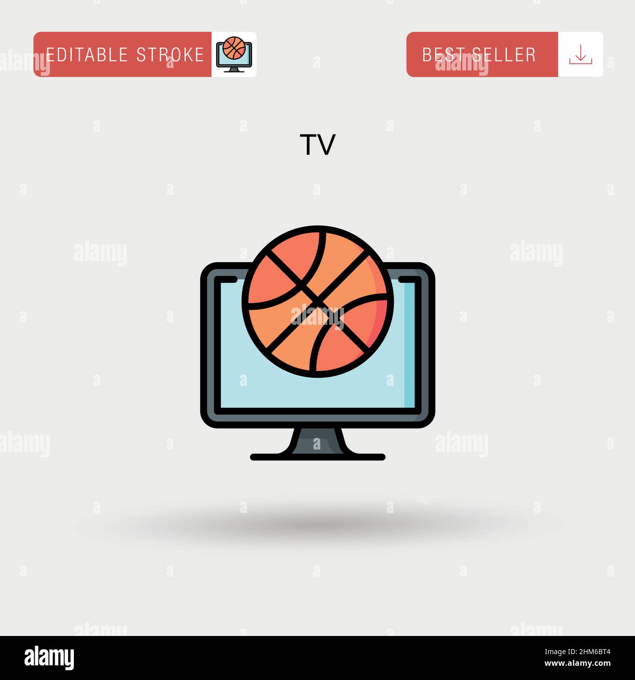 Tv Simple vector icon Stock Vector Image & Art - Alamy