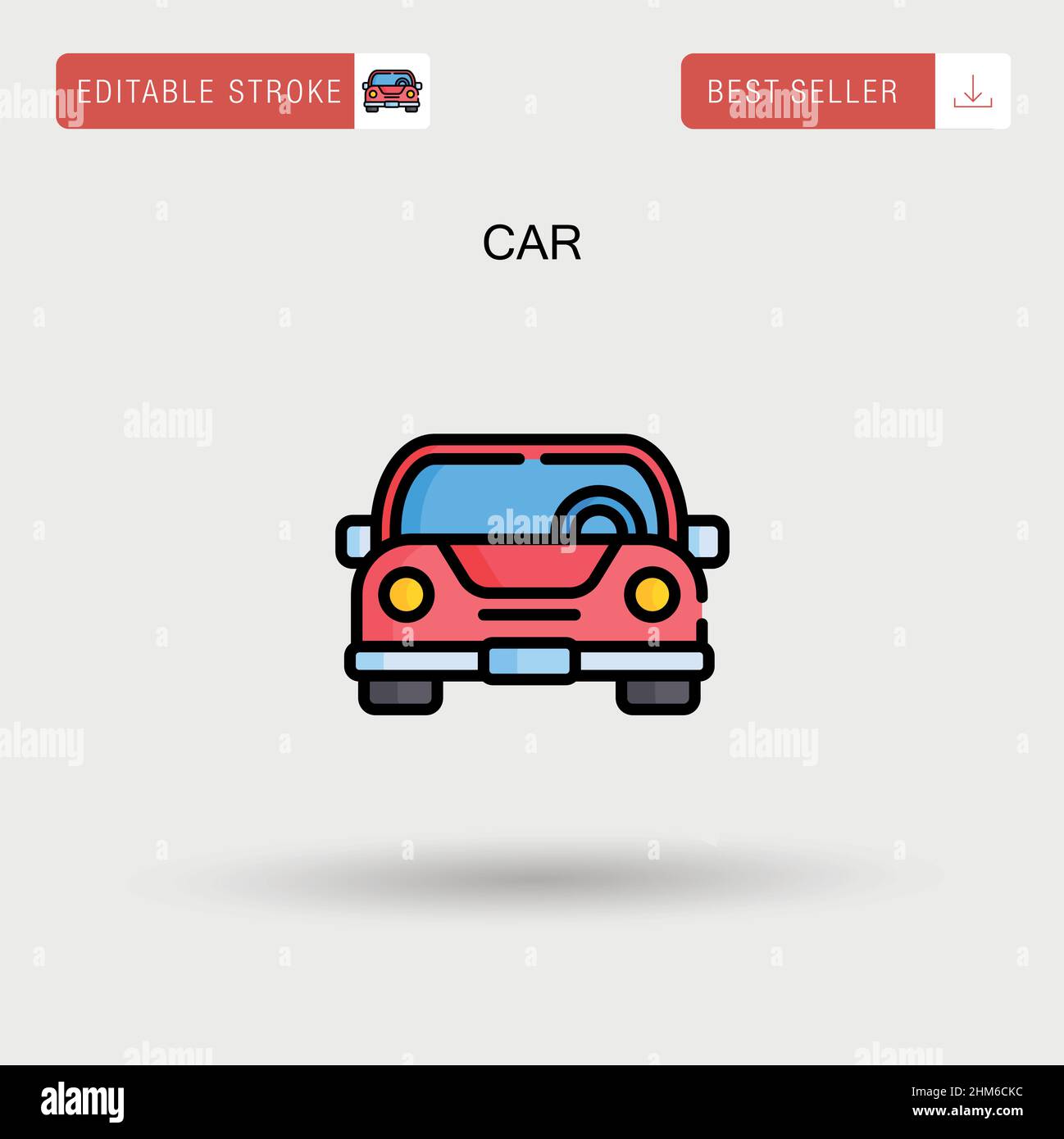 Car Simple vector icon Stock Vector Image & Art - Alamy