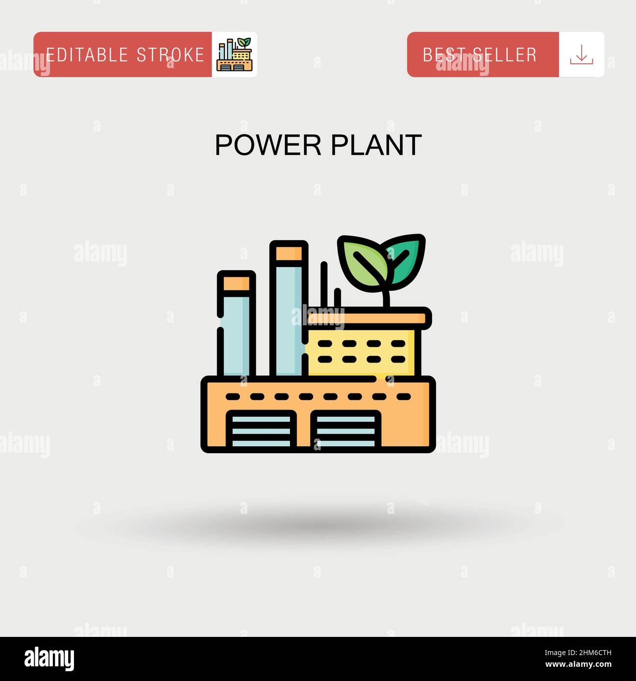Power plant Simple vector icon Stock Vector Image & Art - Alamy