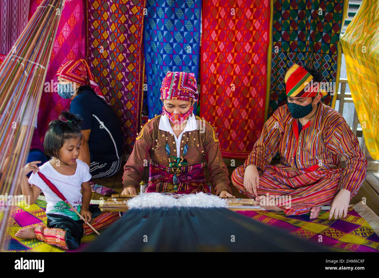 The Yakan people are among the major indigenous Filipino ethnolinguistic groups in the Sulu Archipelago. Stock Photo