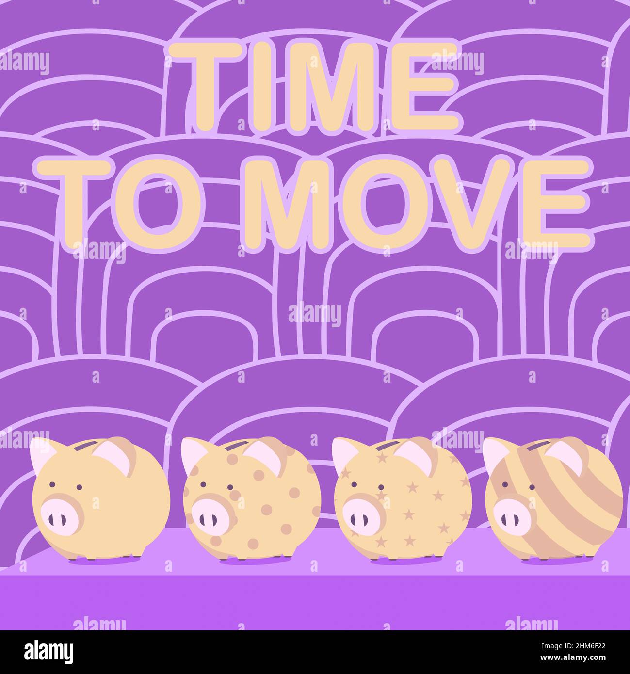 Move Time. Sign Sign displaying Time To Move. Conceptual photo Best period to transfer ...