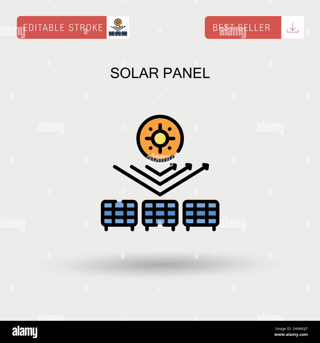 Solar panel Simple vector icon Stock Vector Image & Art - Alamy