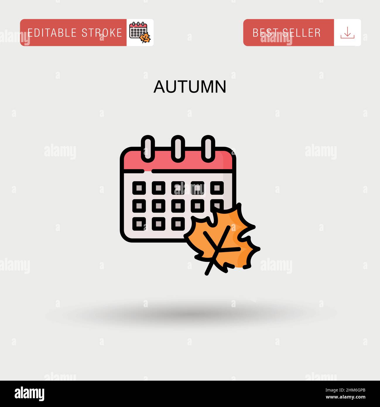 Autumn Simple vector icon. Stock Vector