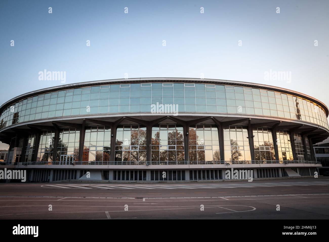 Picture of the exterior of the Hall 1 of the belgrade fair, in Beograd ...