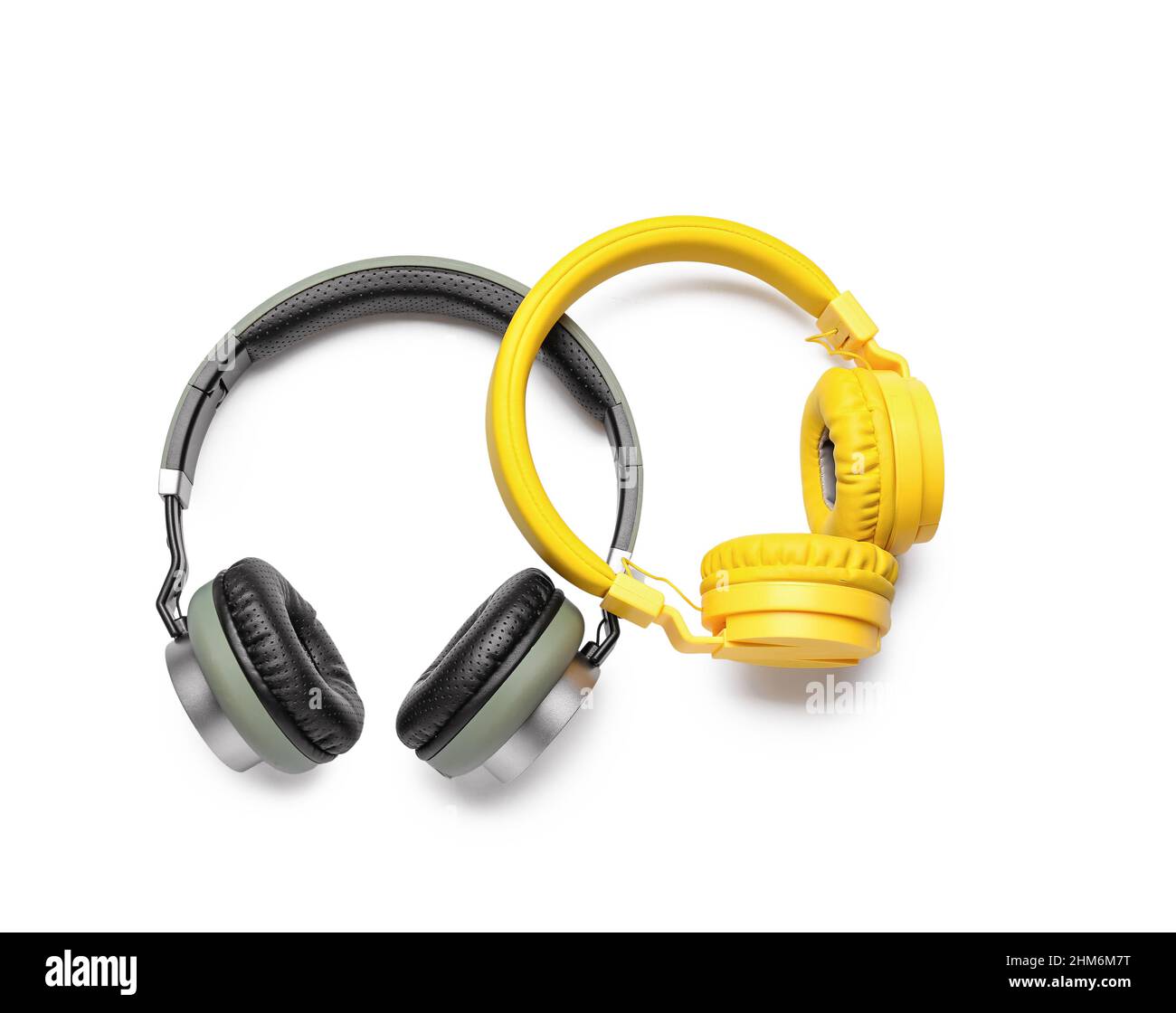 Headphones isolated on white background Stock Photo - Alamy