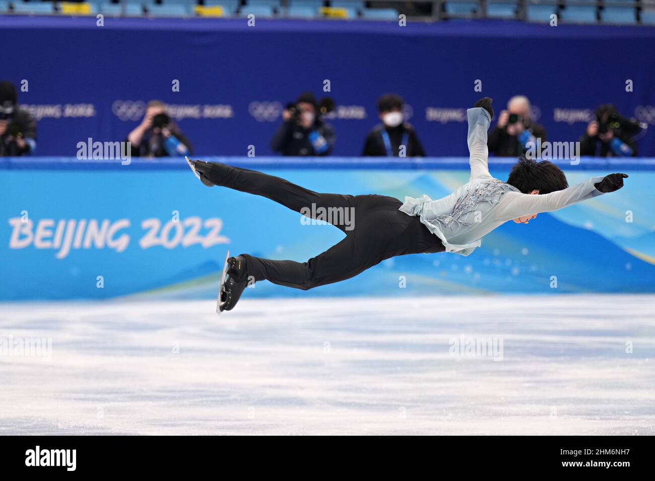 Beijing, China. 8th Feb, 2022. Boyang Jin of China performs during Men