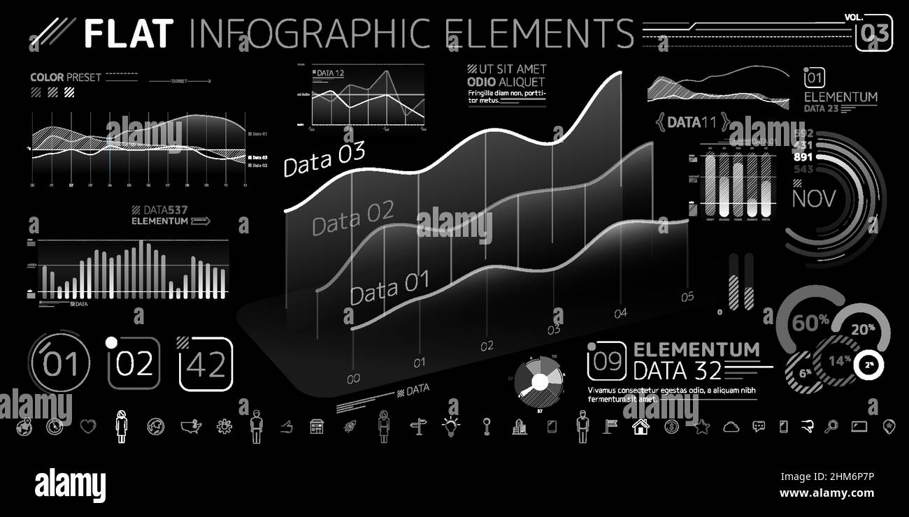 Corporate Infographic Vector Elements Collection Stock Vector Image ...