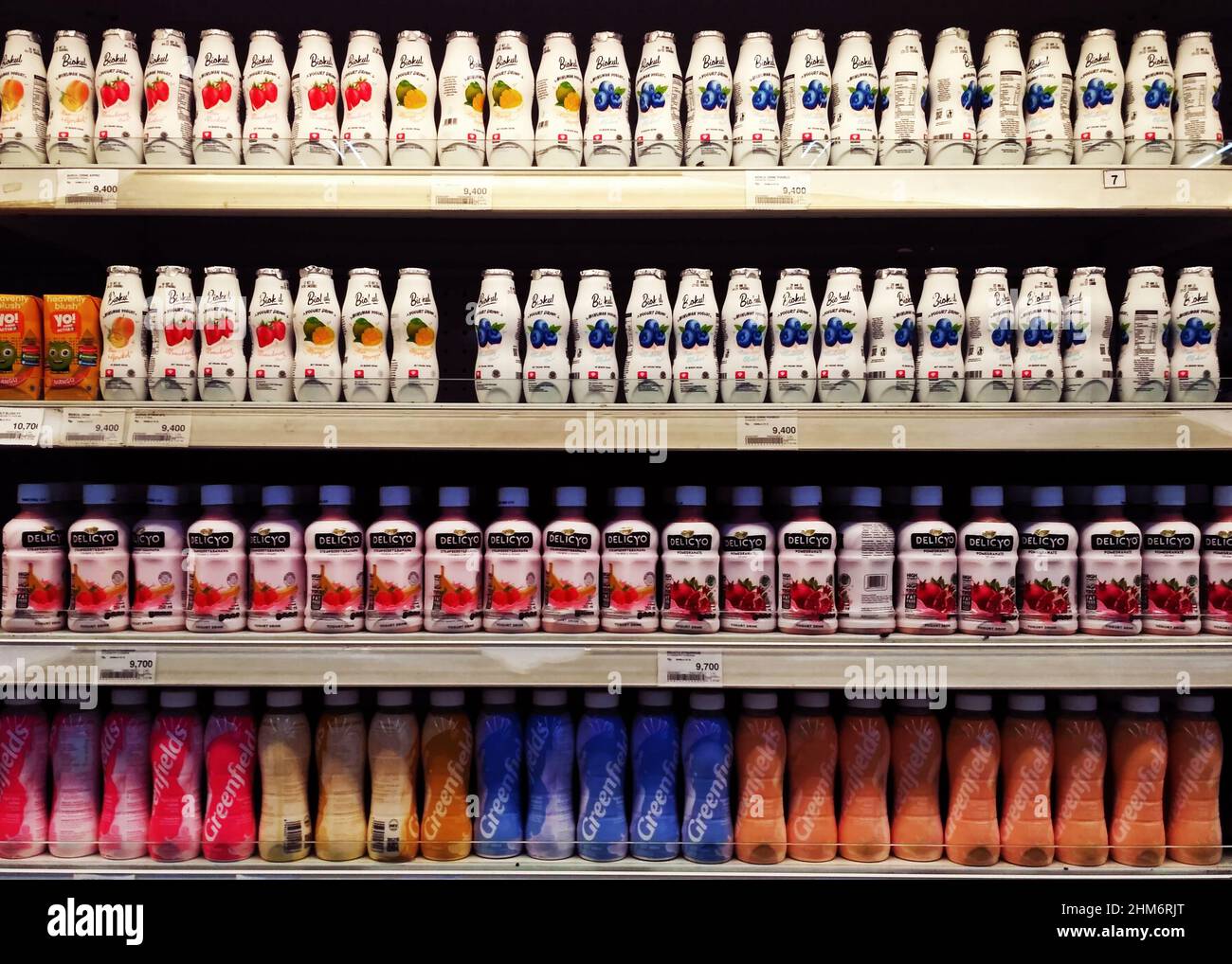 Supermarket yoghurt display hires stock photography and images Alamy