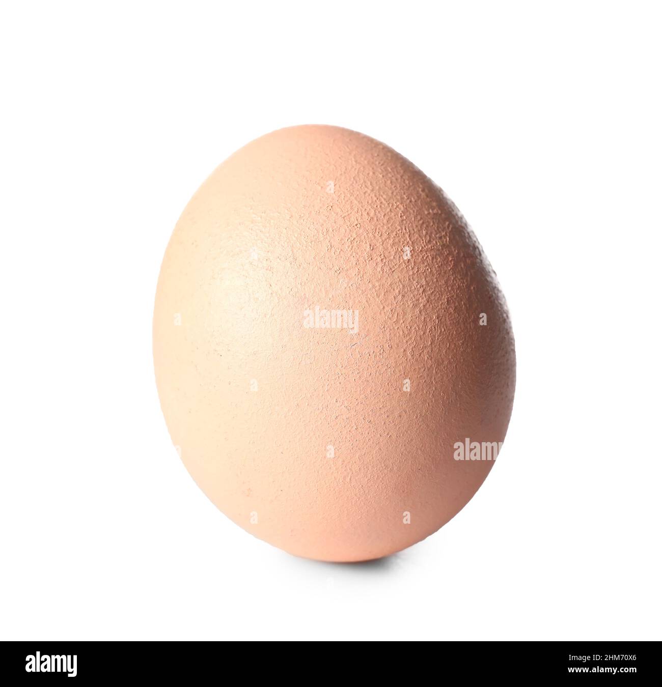 Beige Easter egg on white background Stock Photo