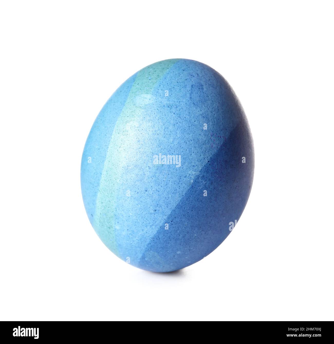 Beautiful blue Easter egg on white background Stock Photo - Alamy