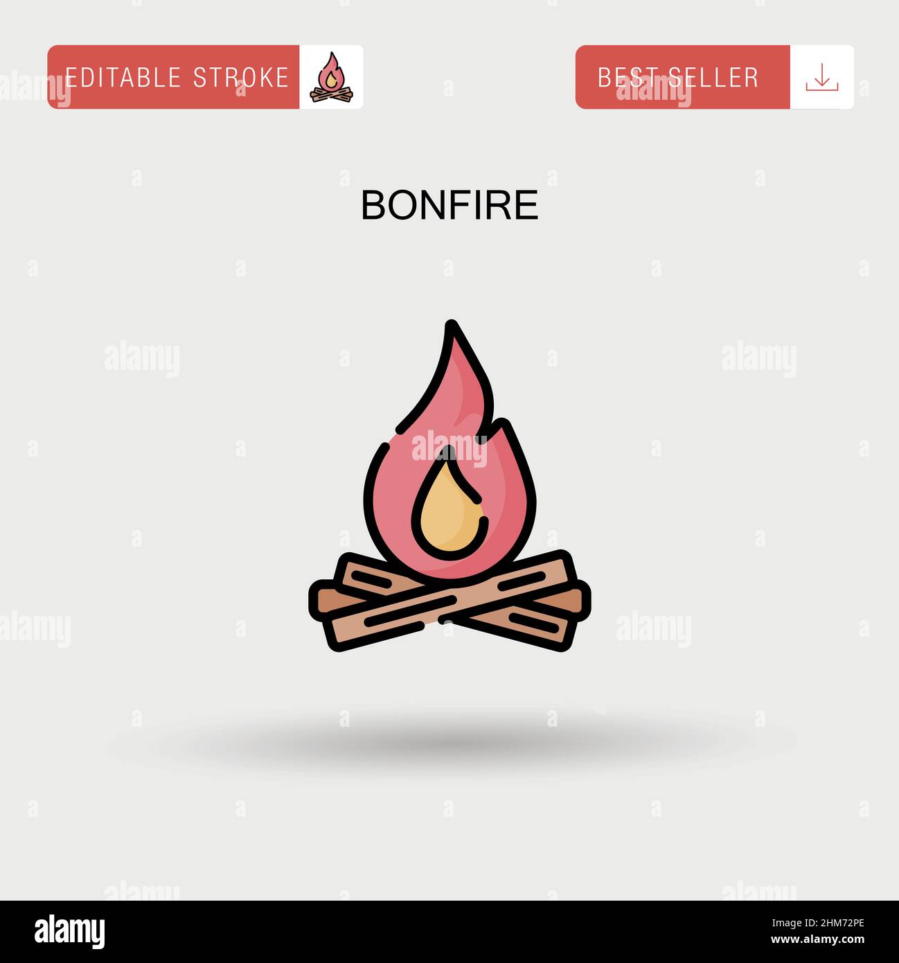 Bonfire Simple vector icon Stock Vector Image & Art - Alamy