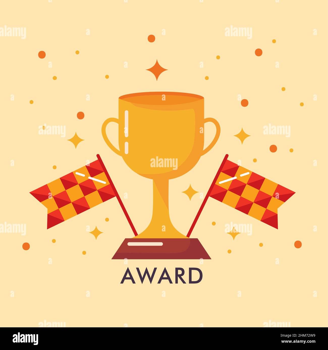 golden trophy cup and flags Stock Vector Image & Art - Alamy