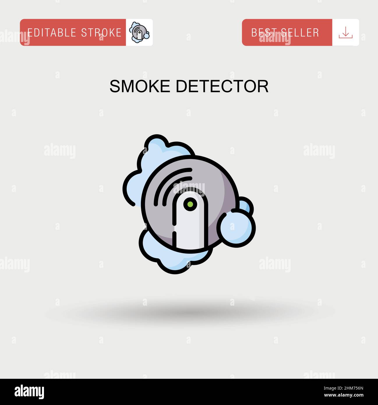 Smoke detector Simple vector icon. Stock Vector