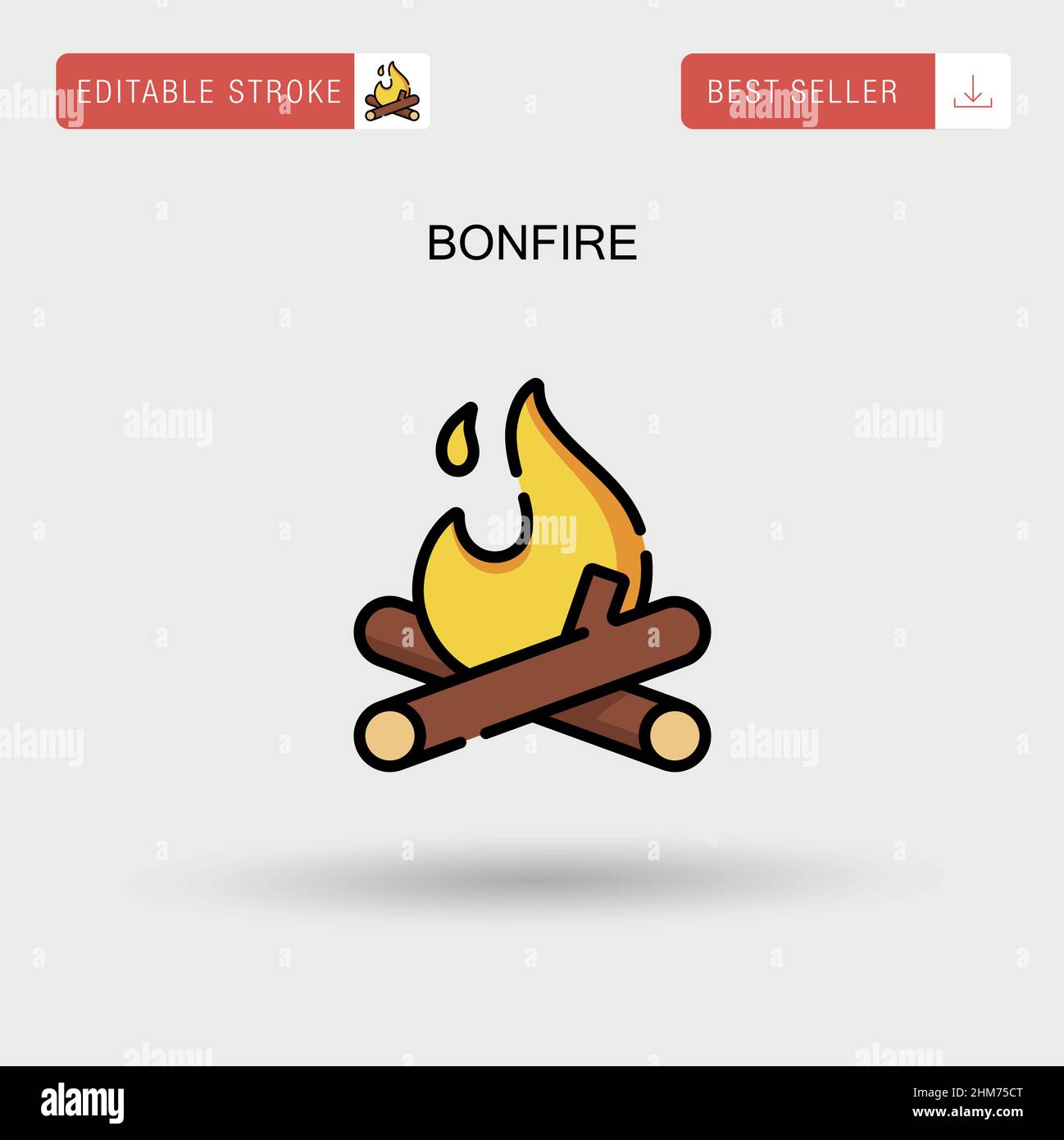 Bonfire Simple vector icon Stock Vector Image & Art - Alamy